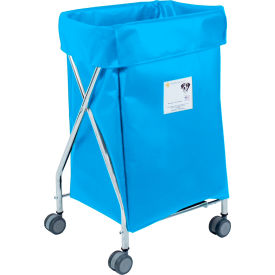 R&B WIRE PRODUCTS INC 654EBLU R&B Wire Products Narrow Collapsible Hamper, Steel, Electric Blue Vinyl Bag image.