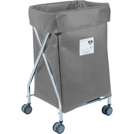 R&B WIRE PRODUCTS INC 654G R&B Wire Products Narrow Collapsible Hamper, Steel, Gray Vinyl Bag image.