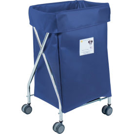 R&B WIRE PRODUCTS INC 654NVY R&B Wire Products Narrow Collapsible Hamper, Steel, Navy Vinyl Bag image.