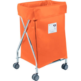 R&B WIRE PRODUCTS INC 654O R&B Wire Products Narrow Collapsible Hamper, Steel, Orange Vinyl Bag image.