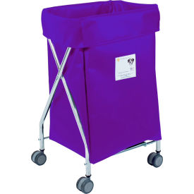 R&B WIRE PRODUCTS INC 654PURP R&B Wire Products Narrow Collapsible Hamper, Steel, Purple Vinyl Bag image.