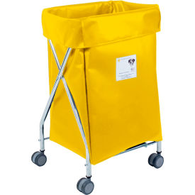 R&B WIRE PRODUCTS INC 654YEL R&B Wire Products Narrow Collapsible Hamper, Steel, Yellow Vinyl Bag image.