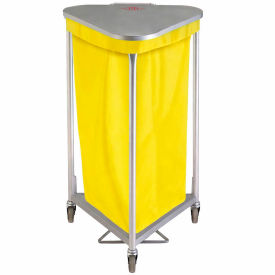 R&B Wire® Triangular Nylon Bag with Drawstring Lock Closure For 669 Series Hamper Yellow