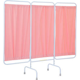 R&B WIRE PRODUCTS INC PSS-3/AML/M R&B® Wire Stationary Antimicrobial Privacy Screen, 81"W x 67"H, 3 Mauve Vinyl Panels image.