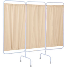 R&B WIRE PRODUCTS INC PSS-3US/BG R&B Wire Products Three Panel Stationary Medical Privacy Screen, 81"W x 69"H, Beige Vinyl Panels image.