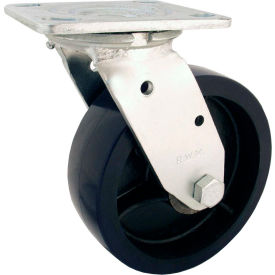 RWM Casters 46-UIR-0520-S RWM Casters 46 Series 5" Urethane on Iron Wheel Swivel Caster - 46-UIR-0520-S image.