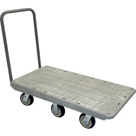 R.W. Rogers Non-Nesting Flatbed with Plain Handle & 6 Poly Wheels 48" x 27" 2400 lb. Capacity 