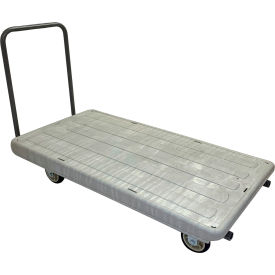 R.W. Rogers Non-Nesting Flatbed with Plain Handle & 4 Poly Wheels 60" x 34" 2200 lb. Capacity 