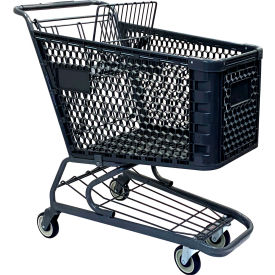 R.W. Rogers Plastic Shopping Cart 150 Liter Capacity Medium Gray 