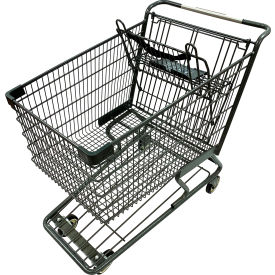 R.W. Rogers Company Steel Shopping Cart 6.4 Cu. Ft. Capacity, Grey