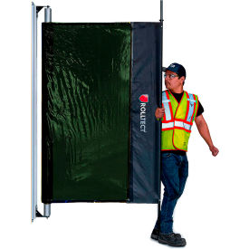 Shaver Industries RollTect™ Retractable Weld Screen - 5.5' x 20' Dark Green Weld Shade