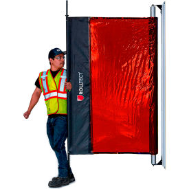 Shaver Industries RollTect™ Retractable Weld Screen - 5.5' x 20' Semi Orange Weld Shade