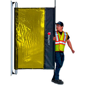 Shaver Industries RollTect™ Retractable Weld Screen - 5.5' x 20' Semi Yellow Weld Shade