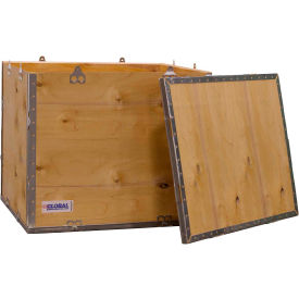 Global Industrial B2352227 Global Industrial™ 4 Panel Shipping Crate w/ Lid, 23-1/4"L x 19-1/4"W x 19-1/2"H image.