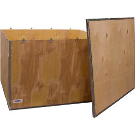Global Industrial B2352215 Global Industrial™ 6 Panel Shipping Crate w/ Lid, 47-1/4"L x 39-1/4"W x 29-1/2"H image.