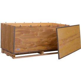 Global Industrial B2352208 Global Industrial™ 6 Panel Shipping Crate w/ Lid & Pallet, 66-1/4"L x 29-1/4"W x 25"H image.