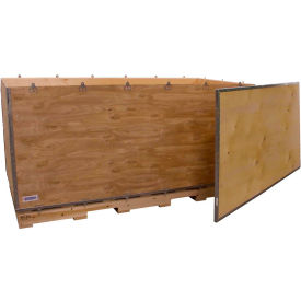 Global Industrial B2352204 Global Industrial™ 6 Panel Shipping Crate w/ Lid & Pallet, 71-1/4"L x 35-1/4"W x 30-1/2"H image.