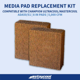 Staycool Cooling Media For Champion Ultracool/Mastercool ADA50/51 Evap Cooler 41-1/4"Wx22-1/2"Hx8"D 
