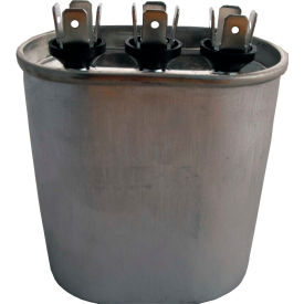 Sealed Unit Parts Co., Inc CD40+5X370 Supco® CD40+5X370, 40 + 5MFD, 370V, Run Capacitor, Oval image.