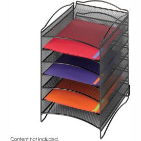 Safco Products 9431BL Safco® Desktop Organizer with 6 Compartments Black image.