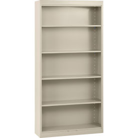 Sandusky® Elite Bookcase Assembled 36""W x 12""D x 72""H Putty