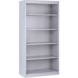 Sandusky® Elite Bookcase Assembled 36""W x 18""D x 72""H Dove Gray