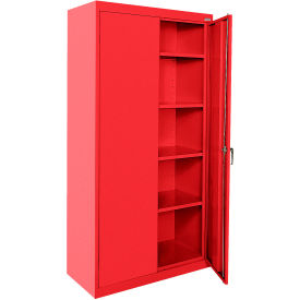 Sandusky® Classic Medium Duty Storage Cabinet 24 Gauge 36"W x 18"D x 72"H Red 