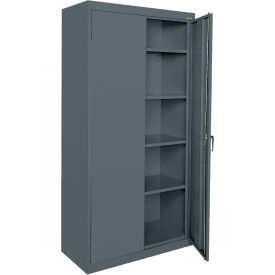 Sandusky® Classic Medium Duty Storage Cabinet 24 Gauge 36"W x 18"D x 72"H Charcoal 
