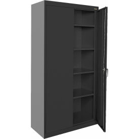 Sandusky® Classic Tall Storage Cabinet 36""W x 24""D x 72""H Textured Black All-Welded