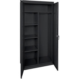 Classic All-Welded Combination Storage Cabinet, 36"W x 18"D x 72"H, Black view 2