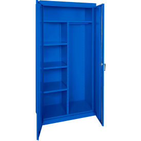 Sandusky® Classic All-Welded Combination Storage Cabinet 36"W x 24"D x 72"H Blue 