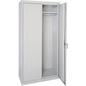 Sandusky® Classic All-Welded Wardrobe Cabinet Solid Door 36""W x 24""D x 72""H Dove Gray