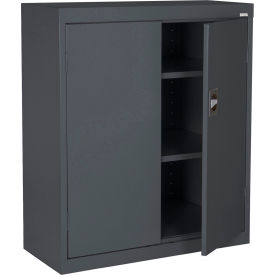 Sandusky® Elite Counter Height Storage Cabinet 36"W x 18"D x 36"H All-Welded Charcoal 