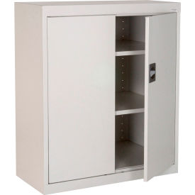 Sandusky® Elite HD Counter Height Storage Cabinet 22 Gauge 36""W x 18""D x 36""H Dove Gray