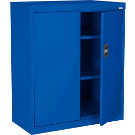 Sandusky® Elite Counter Height Storage Cabinet 36"W x 18"D x 36"H All-Welded Blue 