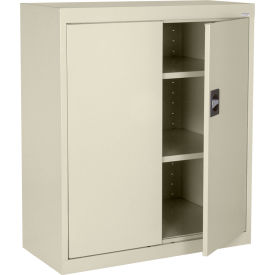 Sandusky® Elite Heavy Duty Counter Height Storage Cabinet 22 Gauge 36""W x 18""D x 36""H Putty