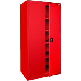 Sandusky® Elite Heavy Duty Storage Cabinet 22 Gauge 36"W x 18"D x 72"H Red 