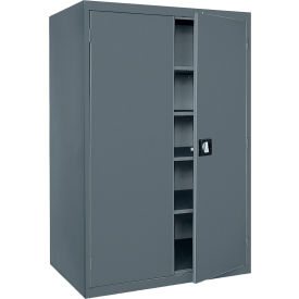 Sandusky® Elite Heavy Duty Storage Cabinet 22 Gauge 46"W x 24"D x 72"H Charcoal 