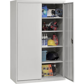 Sandusky® Elite Heavy Duty Tall Storage Cabinet 22 Gauge 46""W x 24""D x 72""H Dove Gray