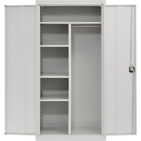 Sandusky® Elite All-Welded Combination Storage Cabinet Solid Door 36""W x 18""D x 72""H Gray