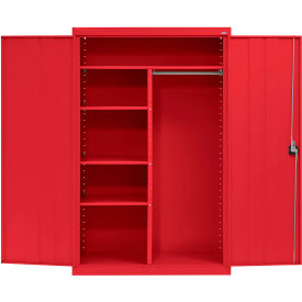 Sandusky® Elite All-Welded Combination Storage Cabinet 46"W x 24"D x 72"H Red 