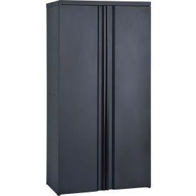 Sandusky® Ready-To-Assemble Storage Cabinet 36""W x 18""D x 72""H Textured Black Unassembled