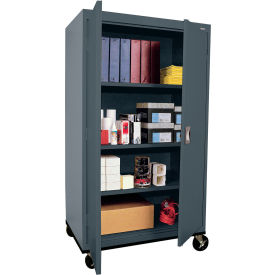 Sandusky® Transport Heavy Duty Mobile Storage Cabinet 22 Gauge 36"W x 24"D x 72"H Charcoal 