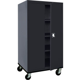 Sandusky® Transport Heavy Duty Storage Cabinet 22 Gauge 36""W x 24""D x 72""H Textured Black