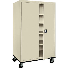 Sandusky® Transport Heavy Duty Storage Cabinet 22 Gauge 46""W x 24""D x 78""H Putty