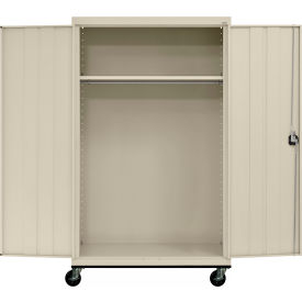 Sandusky® Transport Heavy Duty Wardrobe Cabinet 22 Gauge 46""W x 24""D x 78""H Putty