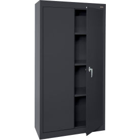 Sandusky® Value Line Storage Cabinet 30""W x 18""D x 66""H Textured Black All-Welded