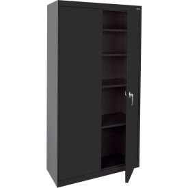 Sandusky® Value Line Storage Cabinet 36""W x 18""D x 72""H Textured Black All-Welded