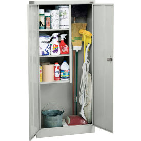Sandusky® Value Line Janitorial Cabinet 30""W x 18""D x 66""H Assembled Dove Gray