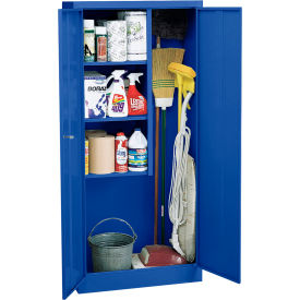 Sandusky® Value Line Light Duty Janitorial Cabinet 30"W x 18"D x 66"H All-Welded Blue 